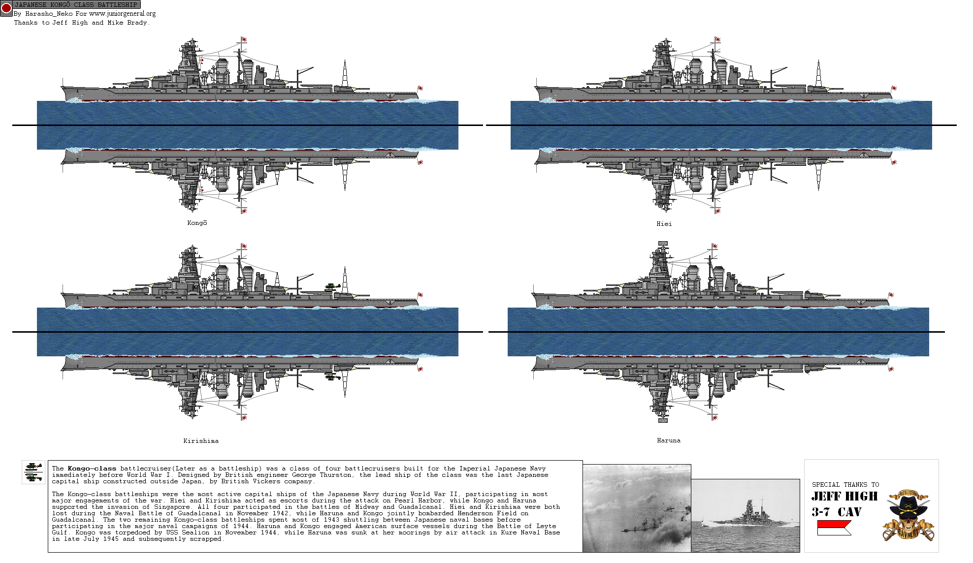 Japanese Kongo Class Battleship