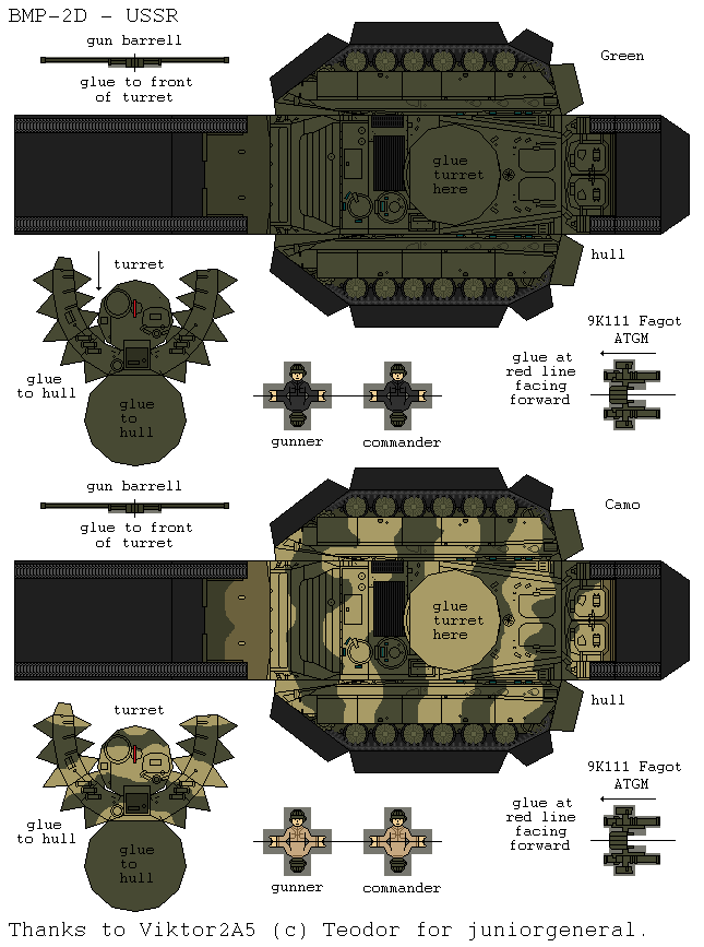 Soviet Union BMP-2D (3D Fold Up)
