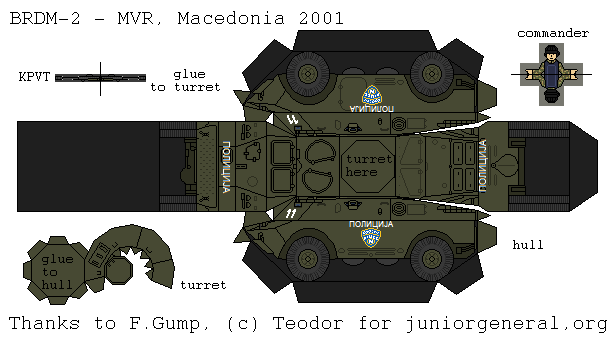 Macedonia BRDM-2 (3D Fold Up)