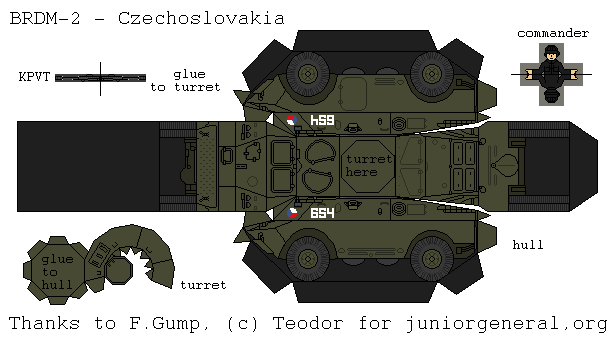 Czechoslovakia BRDM-2 (3D Fold Up)