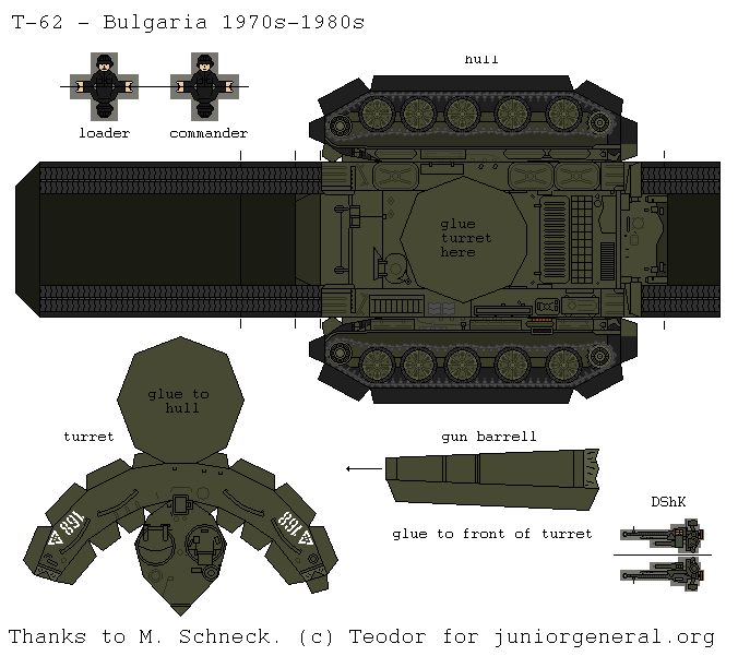 Bulgaria T-62 (3D Fold Up)