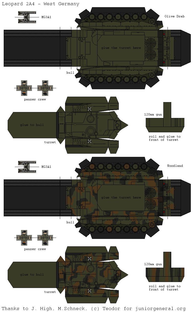 West German Leopard 2A4 (3D Fold Up)