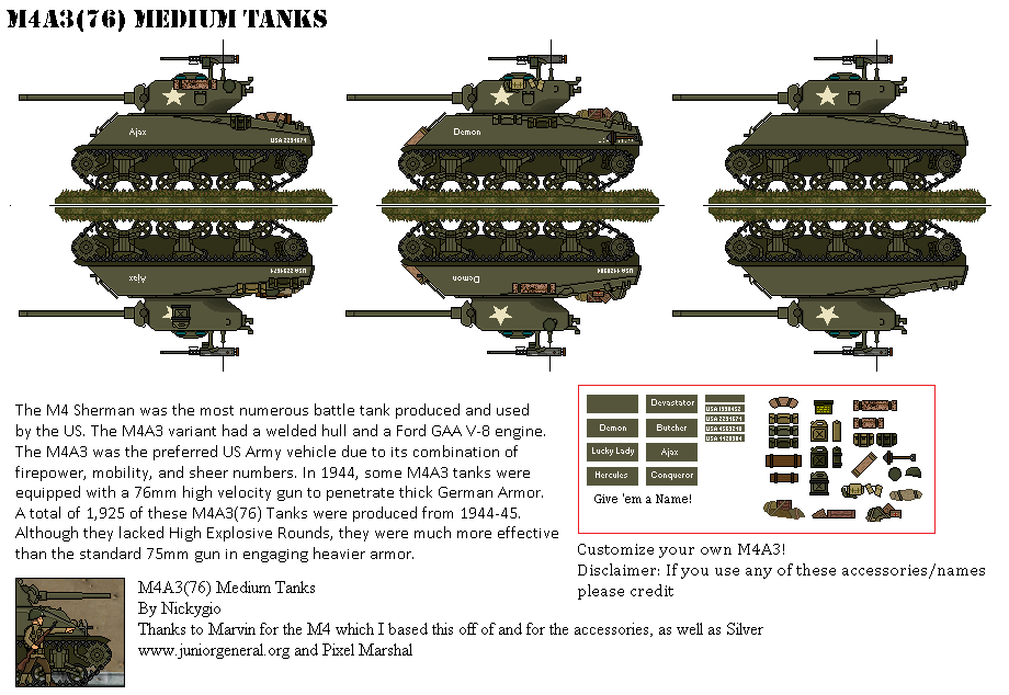 M4A3(76) Medium Tanks