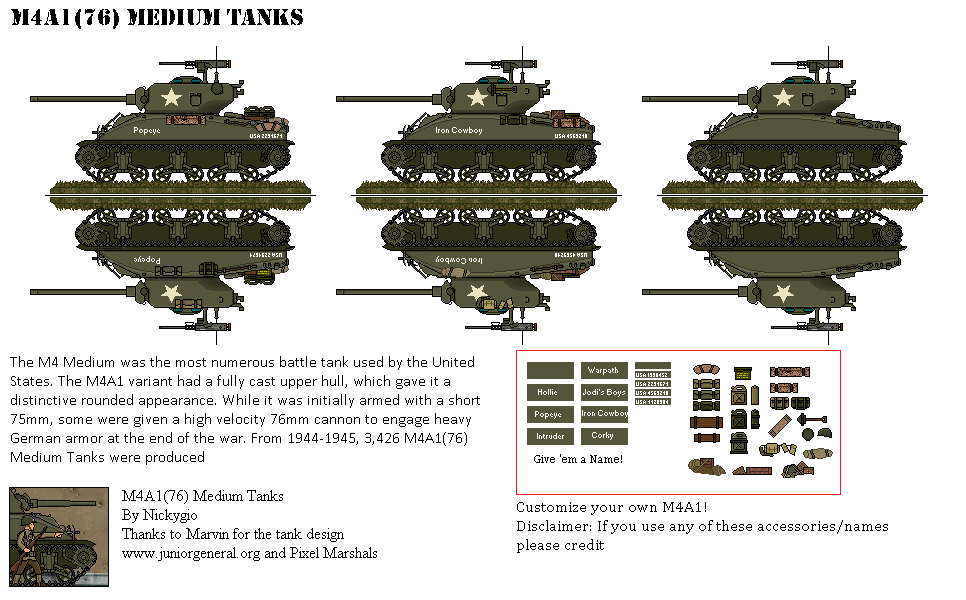M4A1(76) Medium Tanks