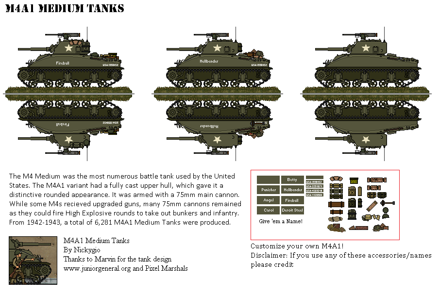 M4A1 Medium Tanks