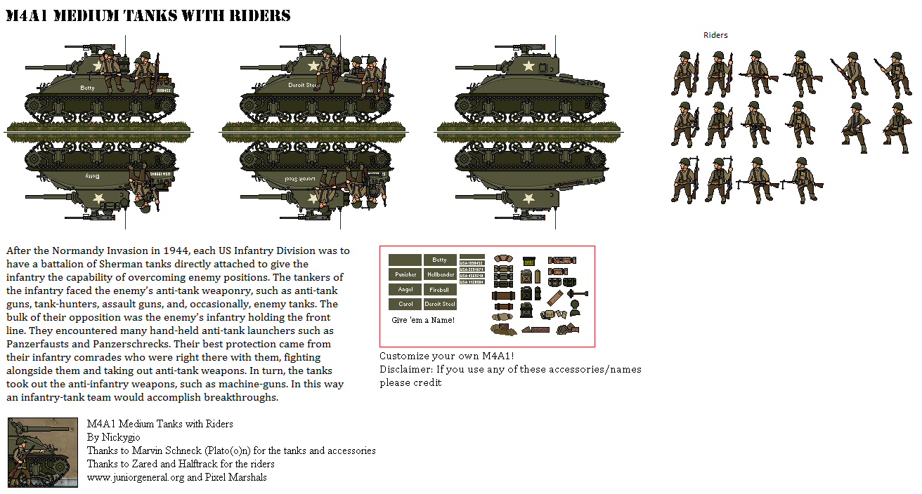 M4A1 Medium Tanks with Riders