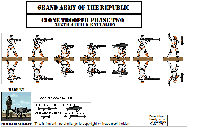 Galactic Republic Clone Troopers Ph 2 212th attack battalion