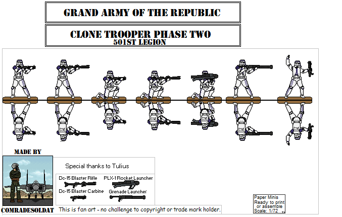 Galactic Republic Clone Troopers Ph 2 501st Legion