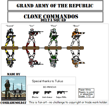 Galactic Republic Clone Commandos ph1 Delta Squad