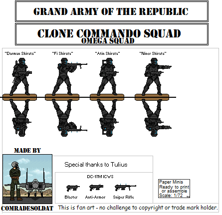 Galactic Republic Clone Commandos ph1 Omega Squad