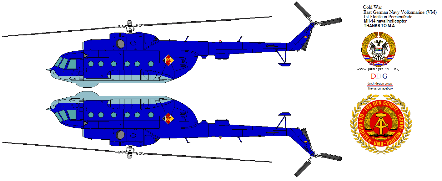 East German Mil-14 Naval Helicopter