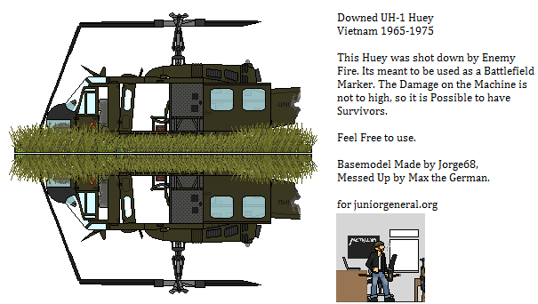 Downed Huey Helicopter