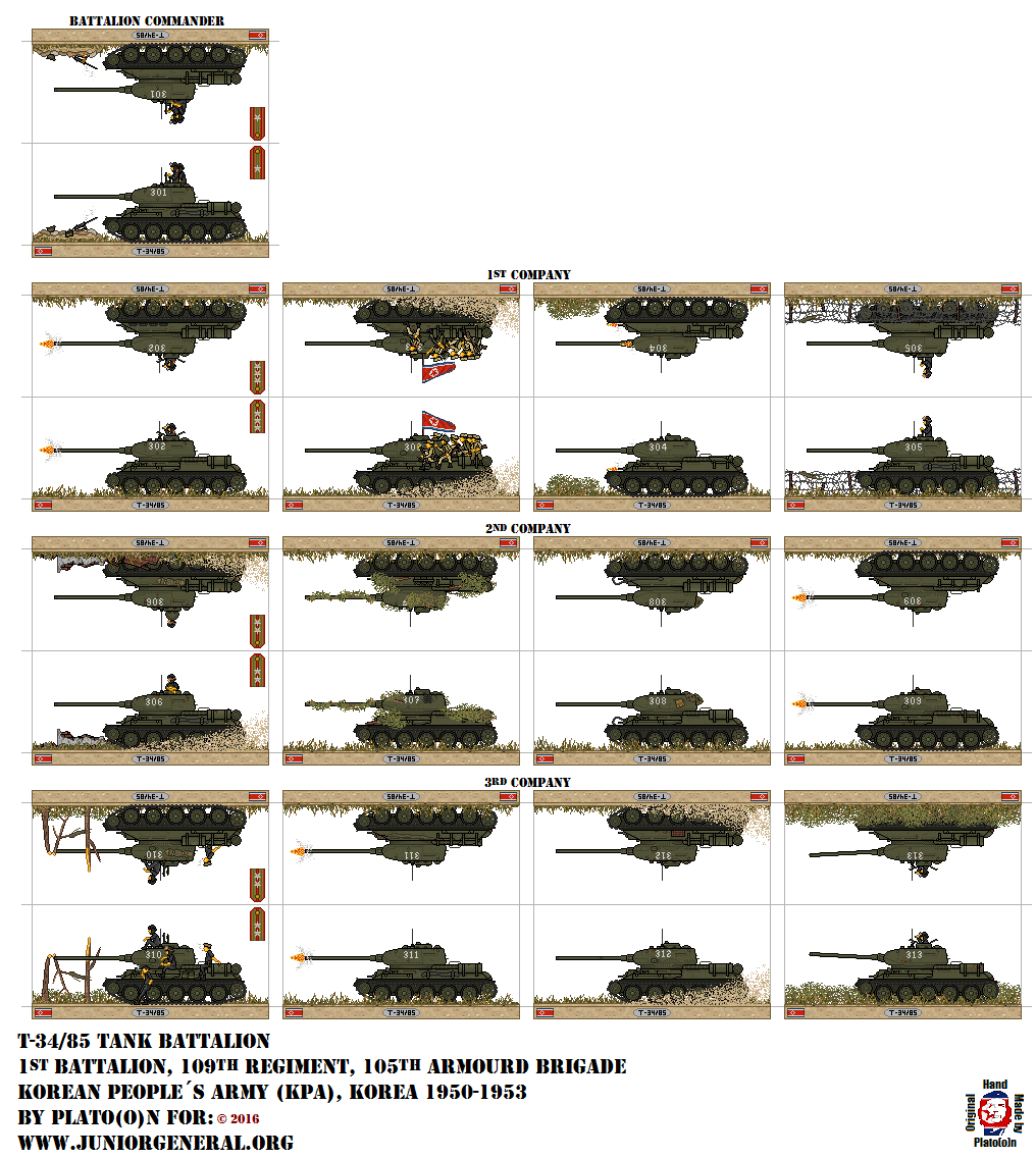 Korean T-34/85 Tank Battalion