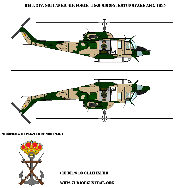Sri Lanka Bell 212 Helicopter
