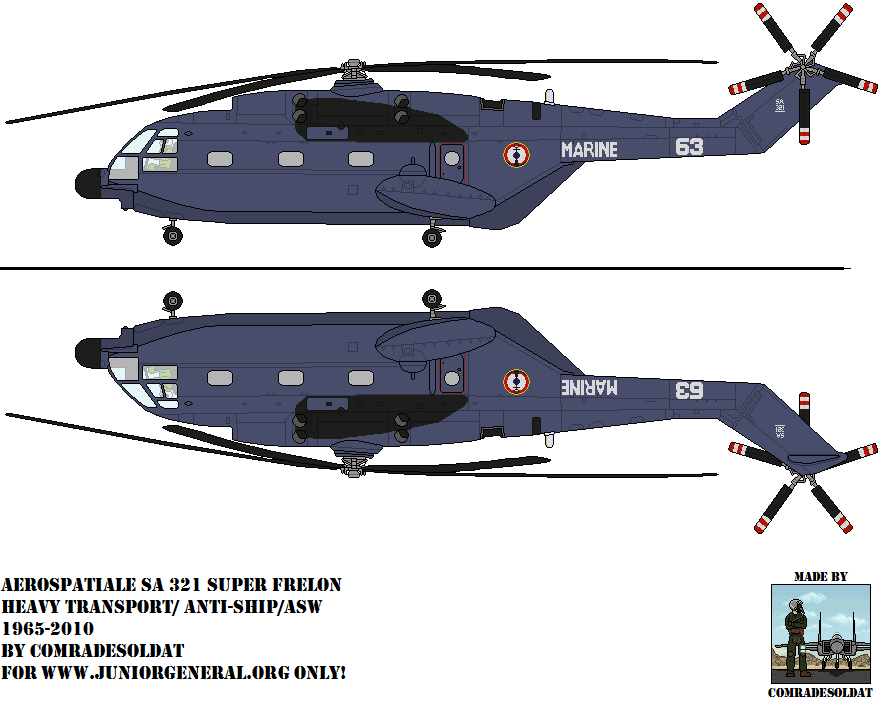 France Aerospatiale SA 321 Super Frelon Helicopter