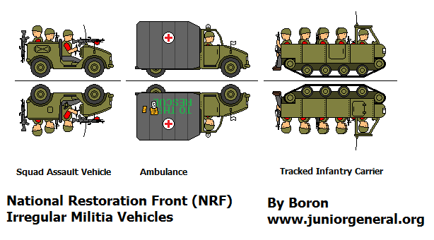 National Restoration Front militia vehicles