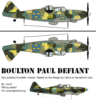 Swedish Boulton Paul Defiant